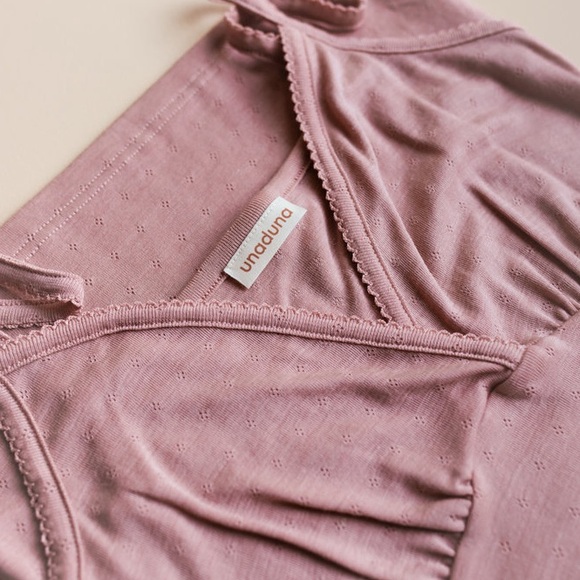 Unaduna / Ziloen chemise pointelle wool/silk - cameo rose - Picture 4 of 6